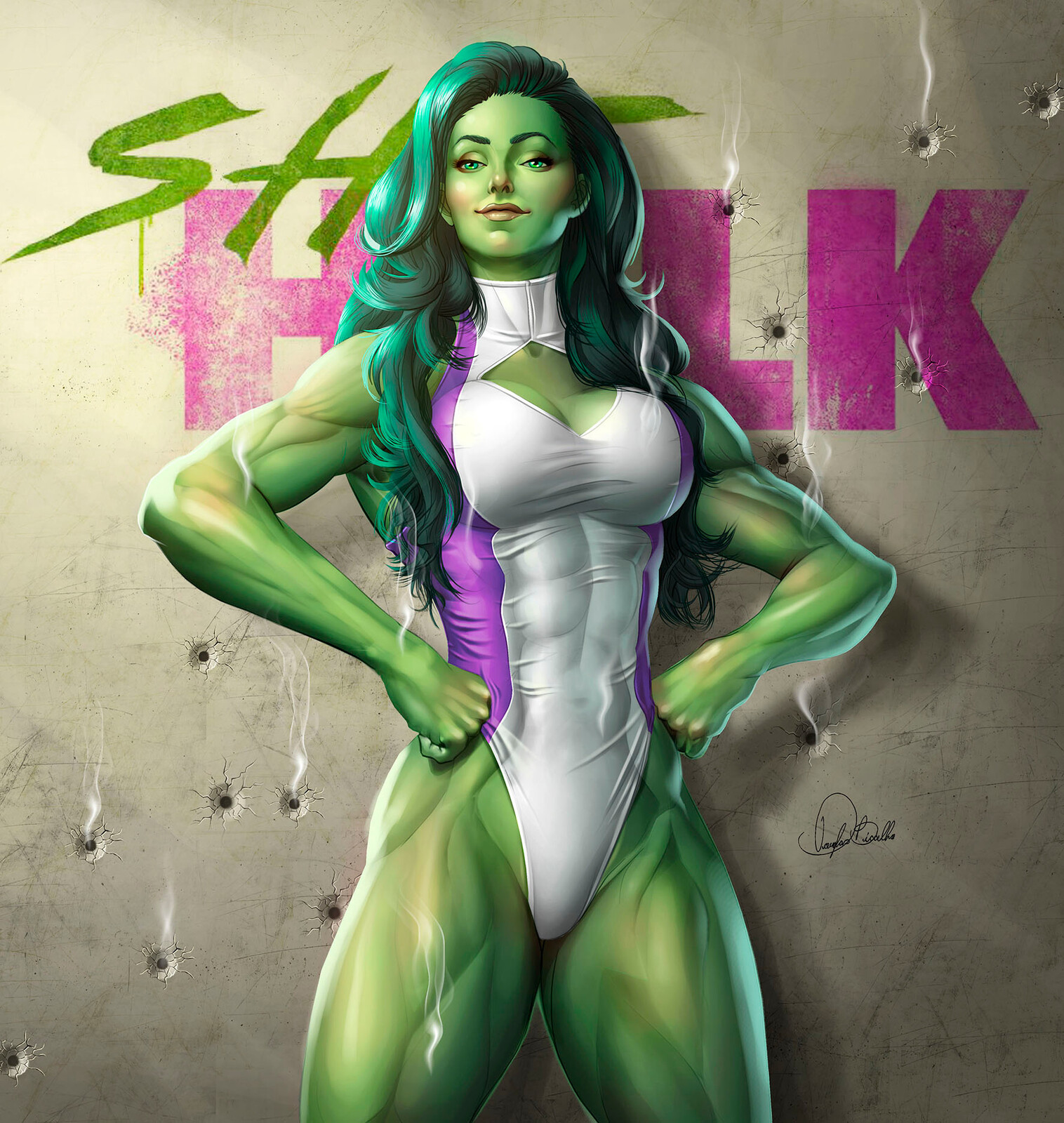 Artstation She Hulk Douglas Bicalho Deadpool and she hulk she hulk: artstation she hulk douglas bicalho