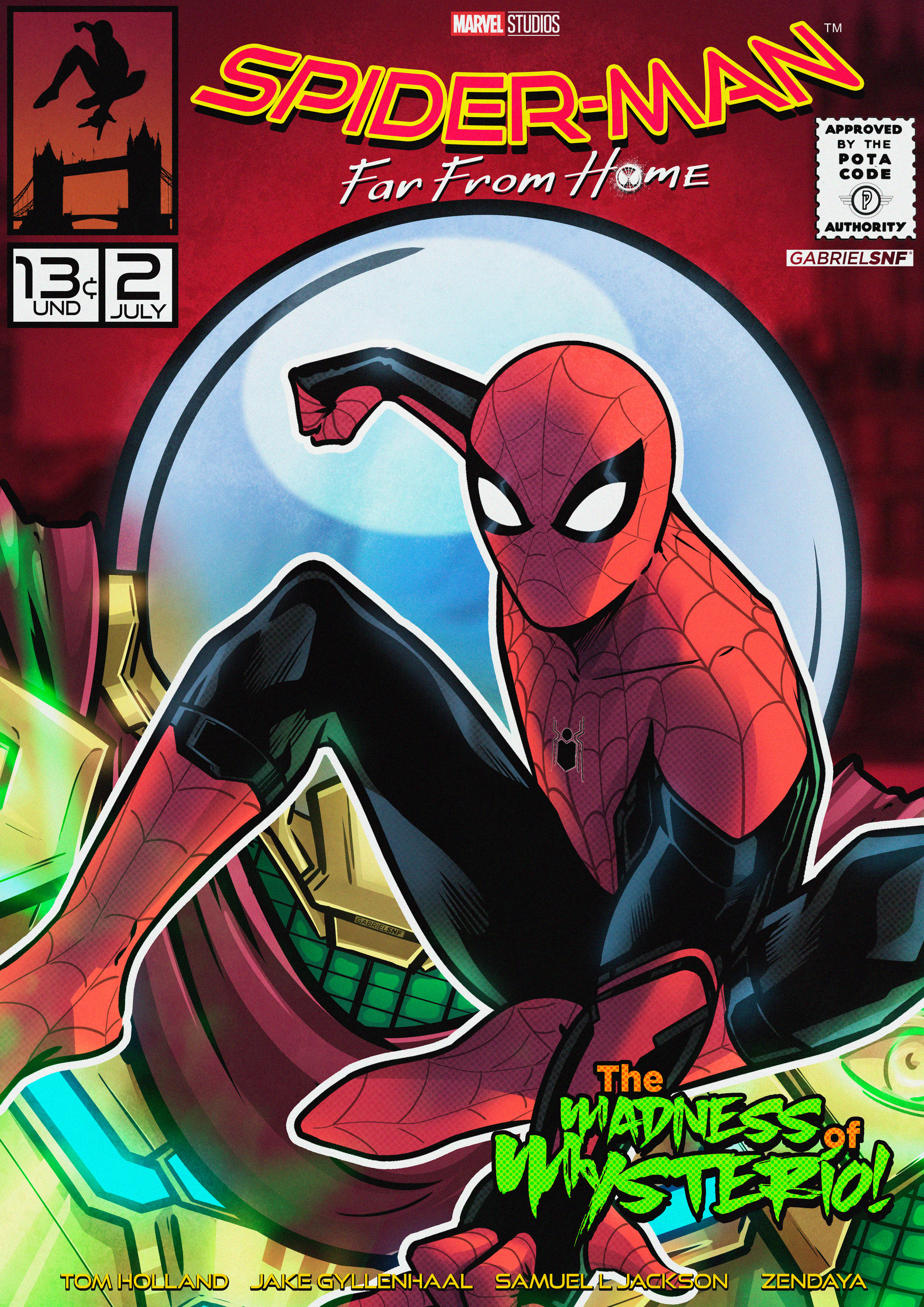 Artstation Spider Man Comic Cover Gabriel Ferreira