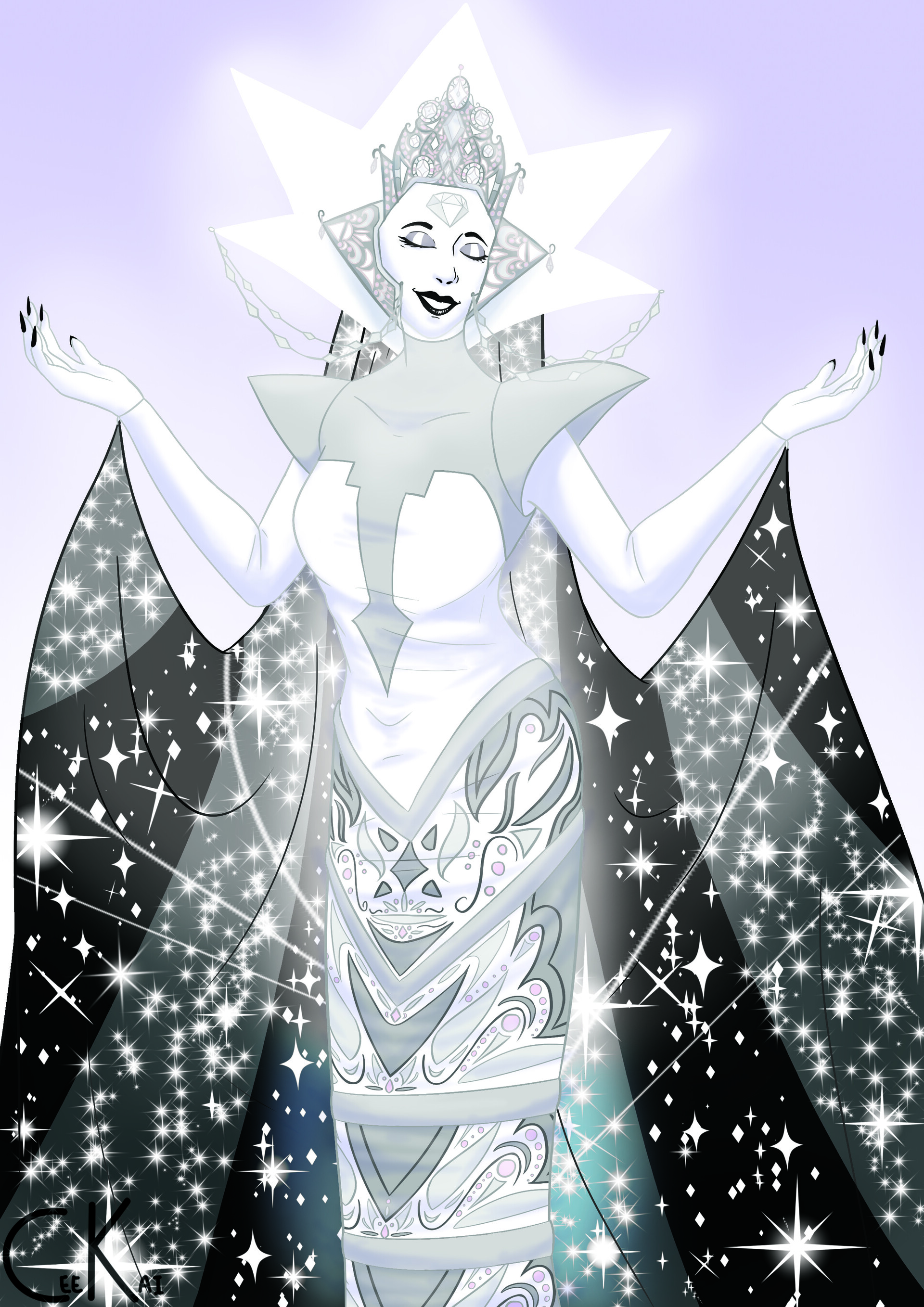 White shop diamond outfit