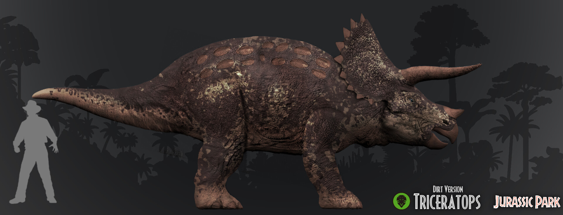 Artstation Jurassic Park Triceratops Lucca