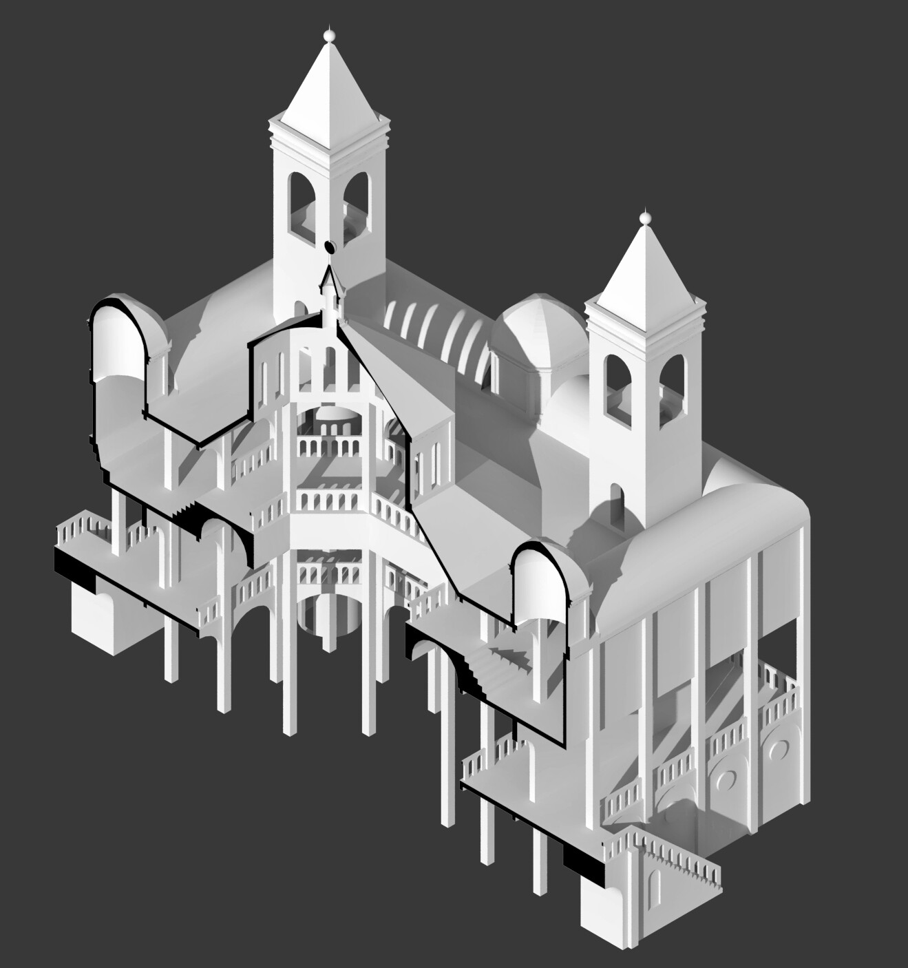 ArtStation - Leonardo da Vinci - Square church (1490)
