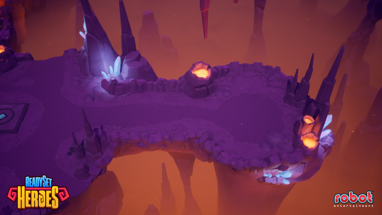 Lava cave art set - Created terrain materials and decals, modeled and textured the crystals, and built out levels.
