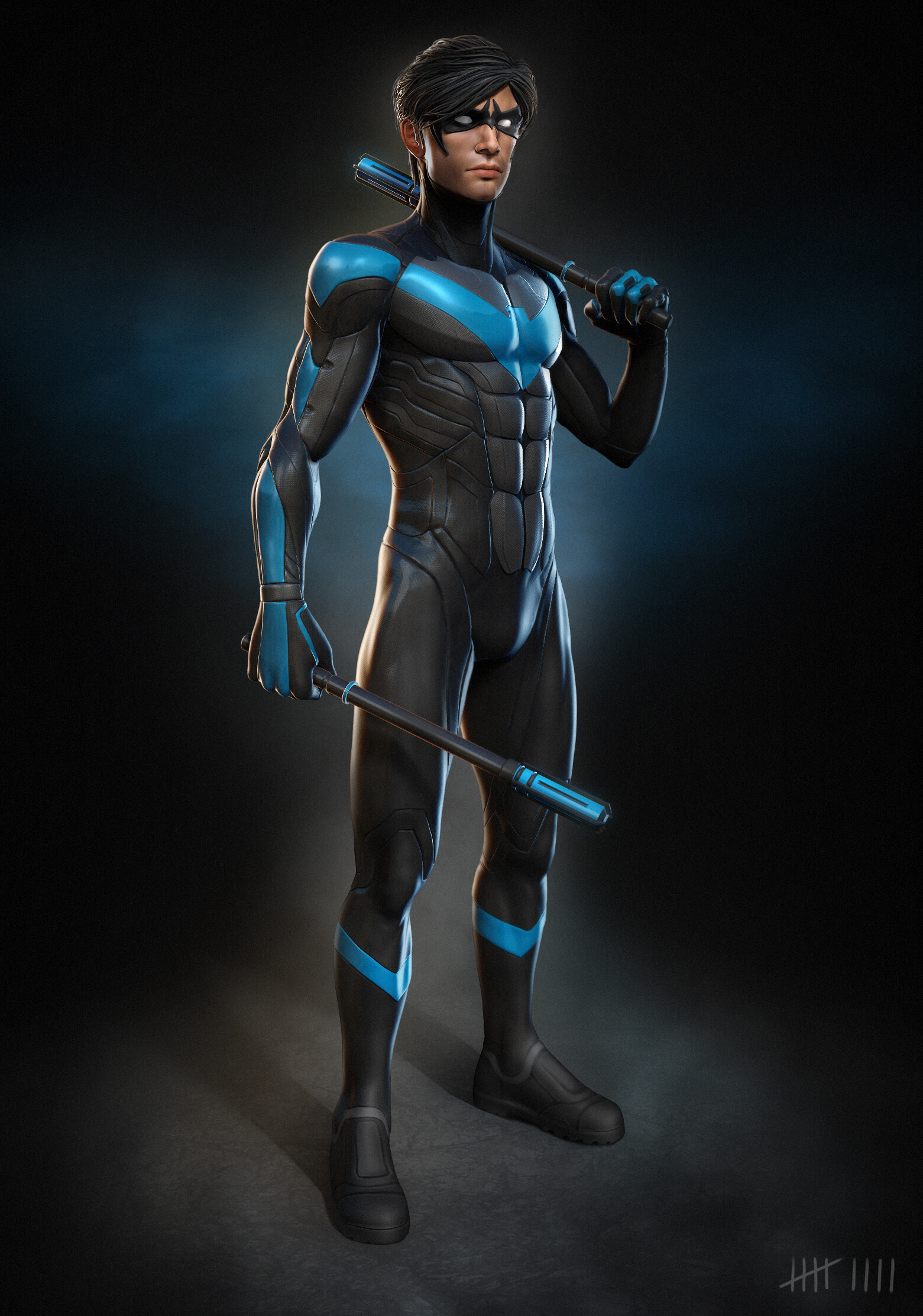 Nightwing (DC COMICS) (Better in 3D) Minecraft Skin