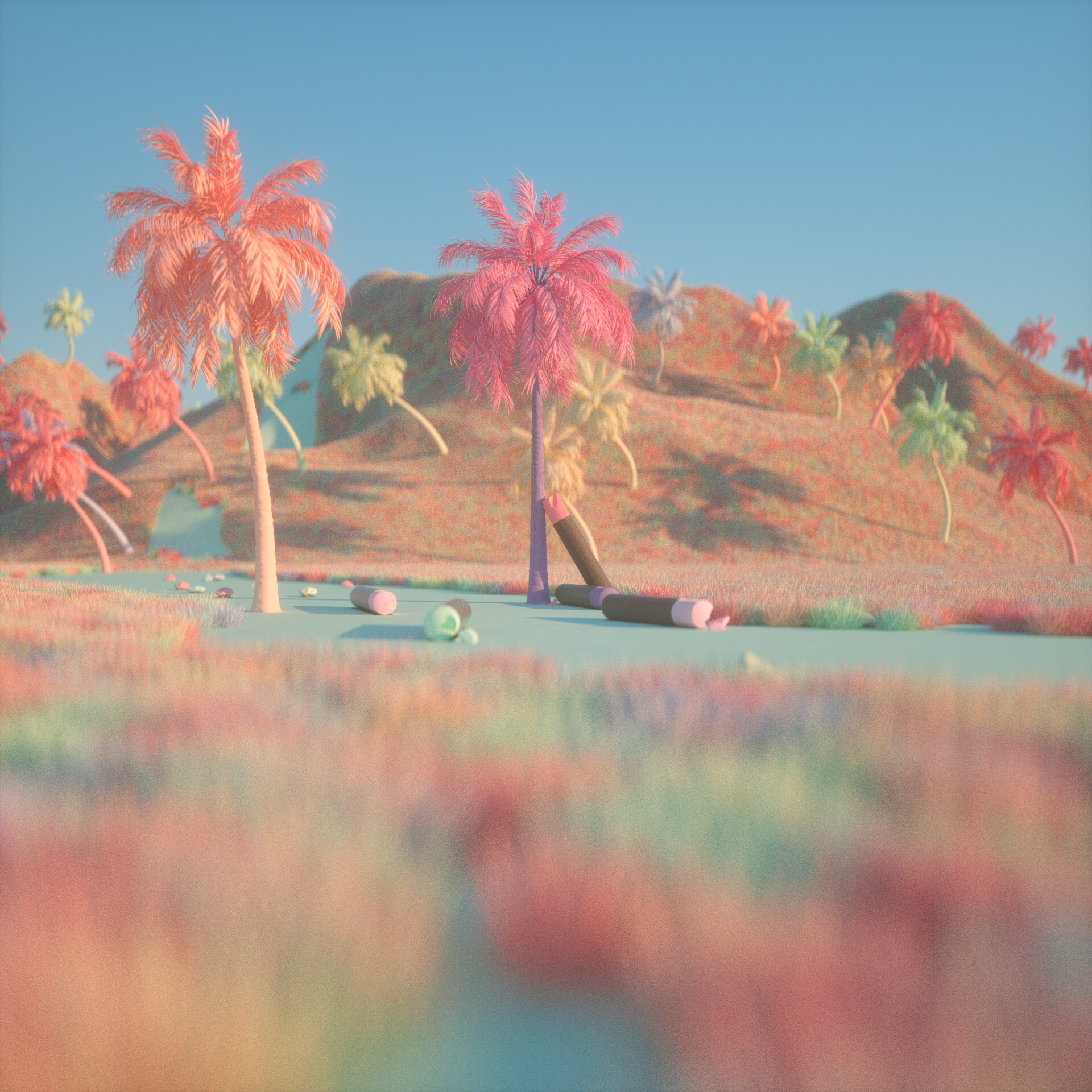 ArtStation _Pastel_World_ 🌴🌴🌴