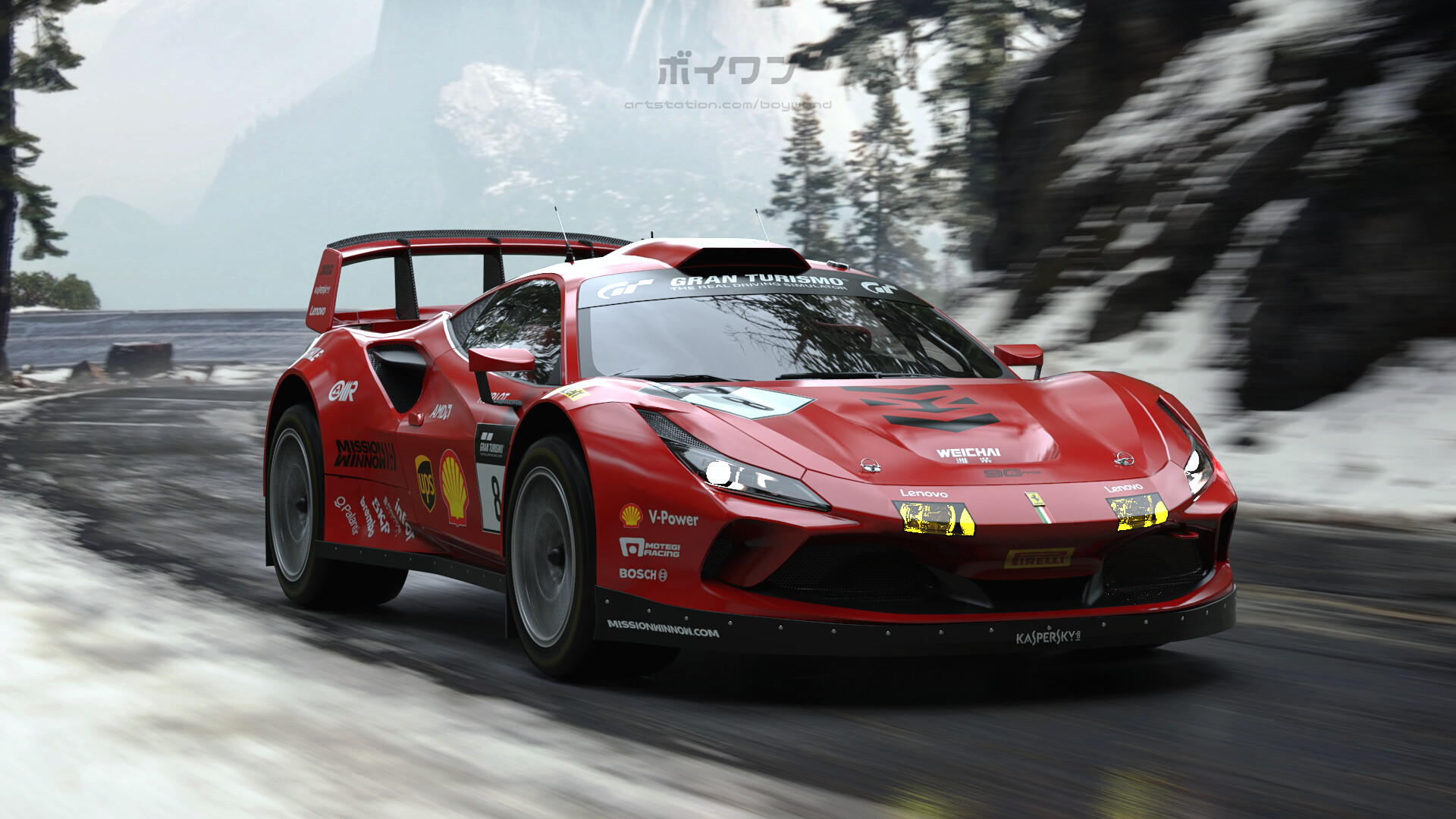 Artstation Ferrari F8 Tributo Gr B Rally Car 19 Oleg Z