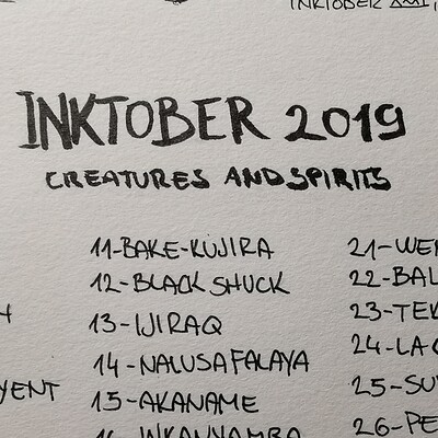 Jurij mikuletic imktober 2019 prompt list