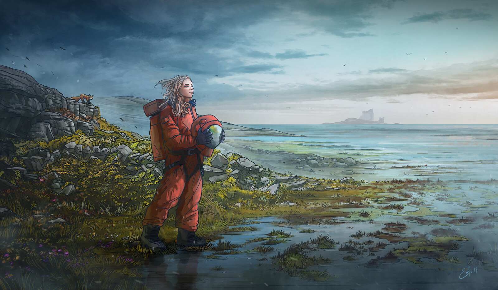 Astronaut on the beach