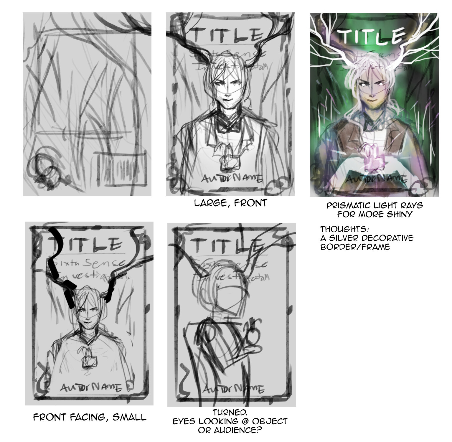 Client sent details of what they were looking for and I provided sketches based on their concepts. 
