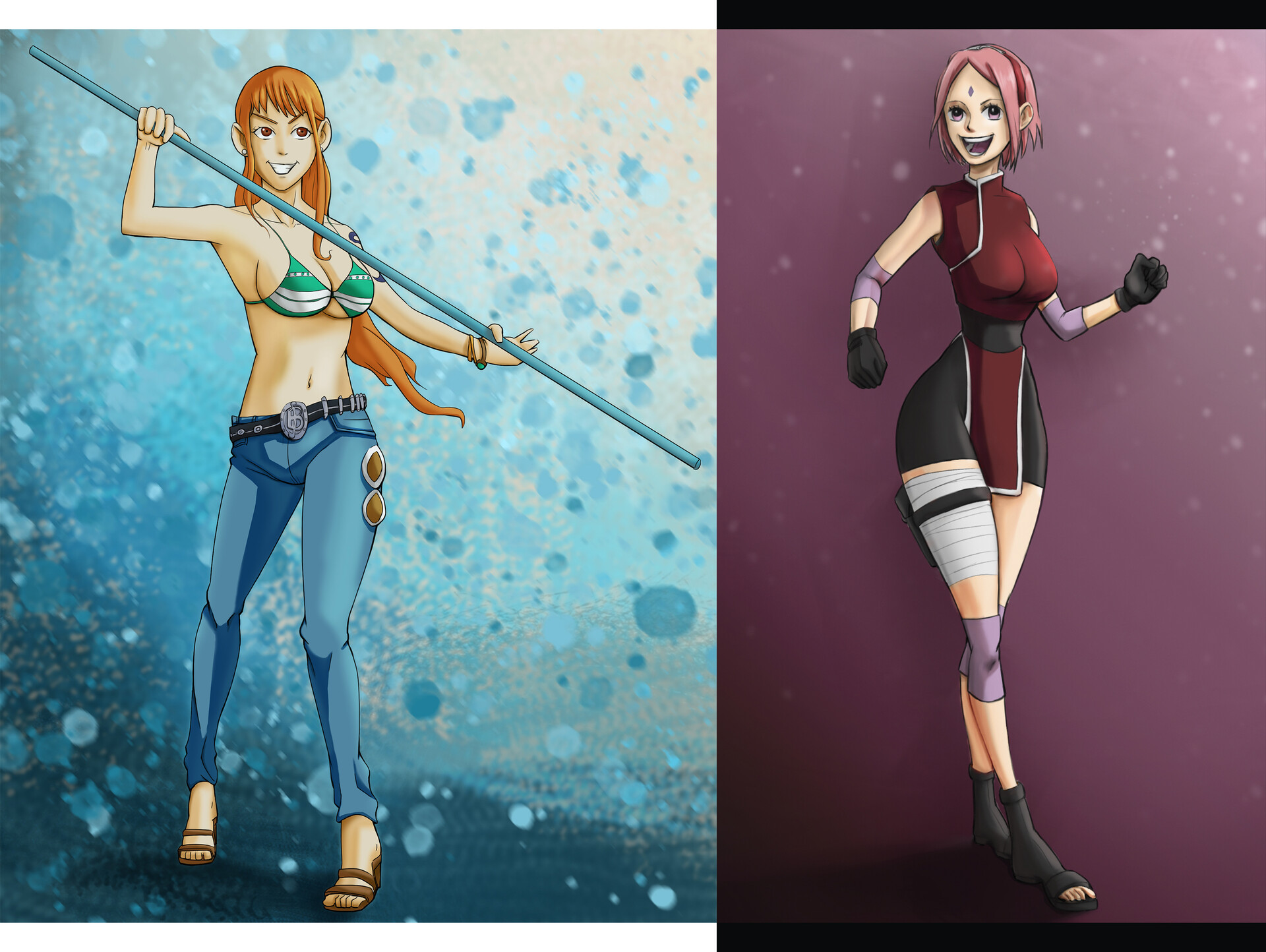 Artstation Mangas Change 1 One Piece X Naruto Glauber Zelio