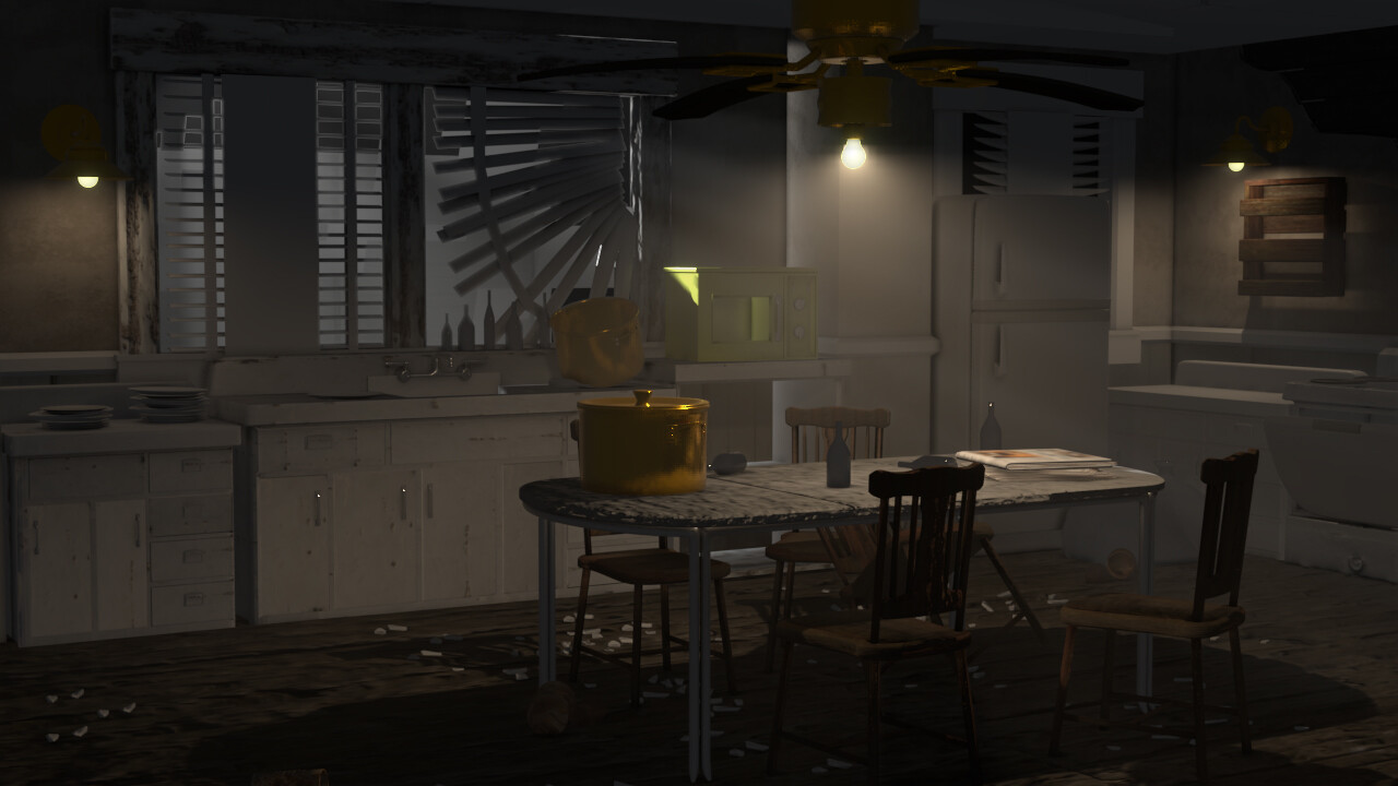 Zachary Kolman Resident Evil 7 Opening Hour Guest House Kitchen