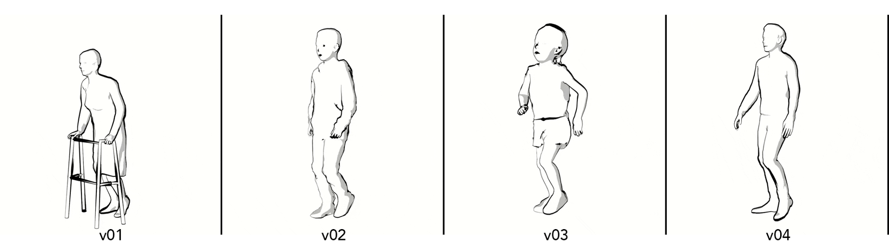 Walkcycle variations
Cinema4D, Sketch &amp; Toon