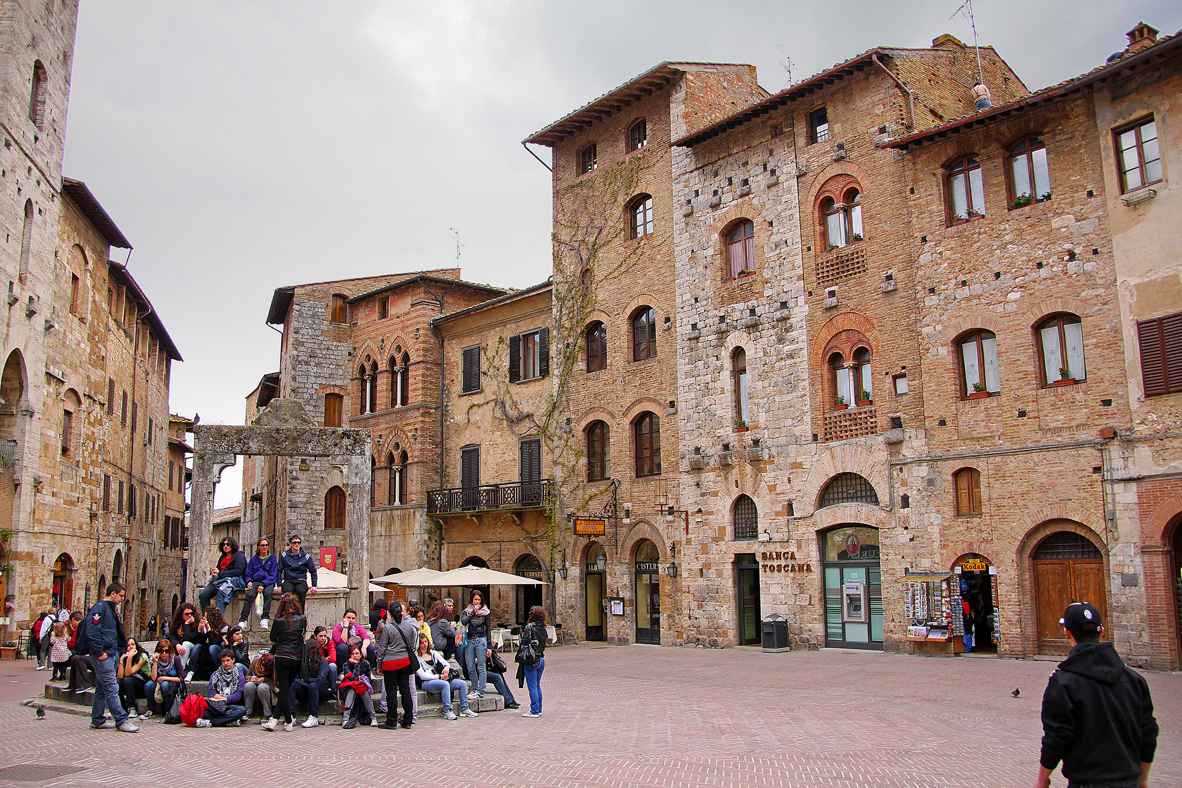 The main piazza of San Gimignano