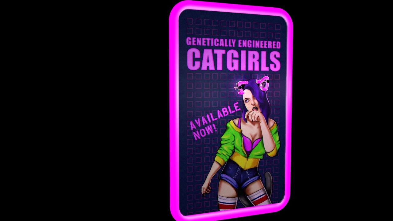 ArtStation - Genetically Engineered Catgirls Advertisement