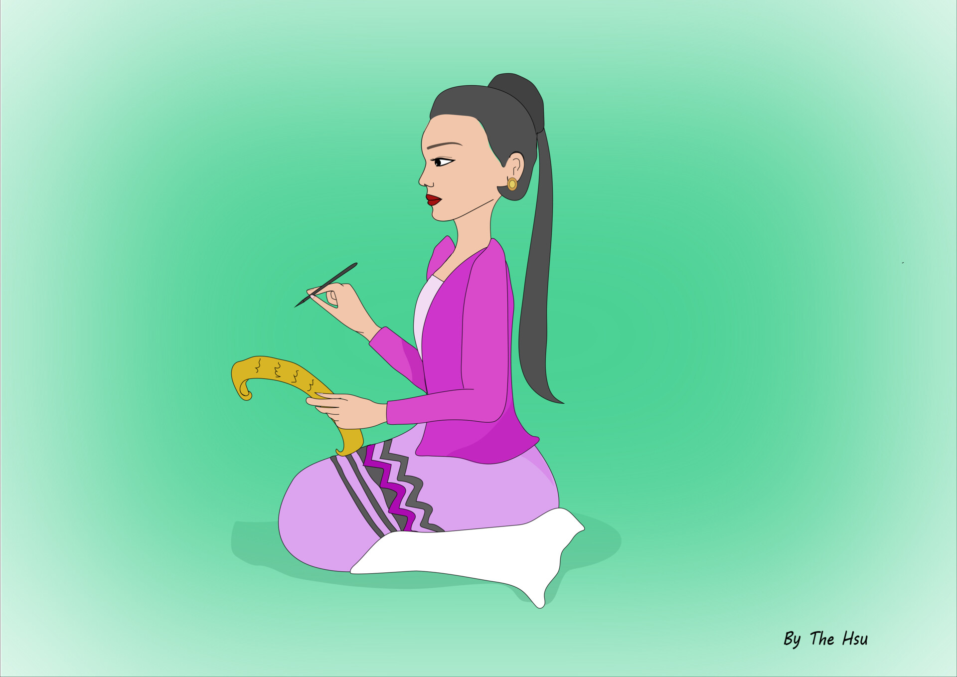 Artstation Practice 5 Myanmar Girl The Hsu