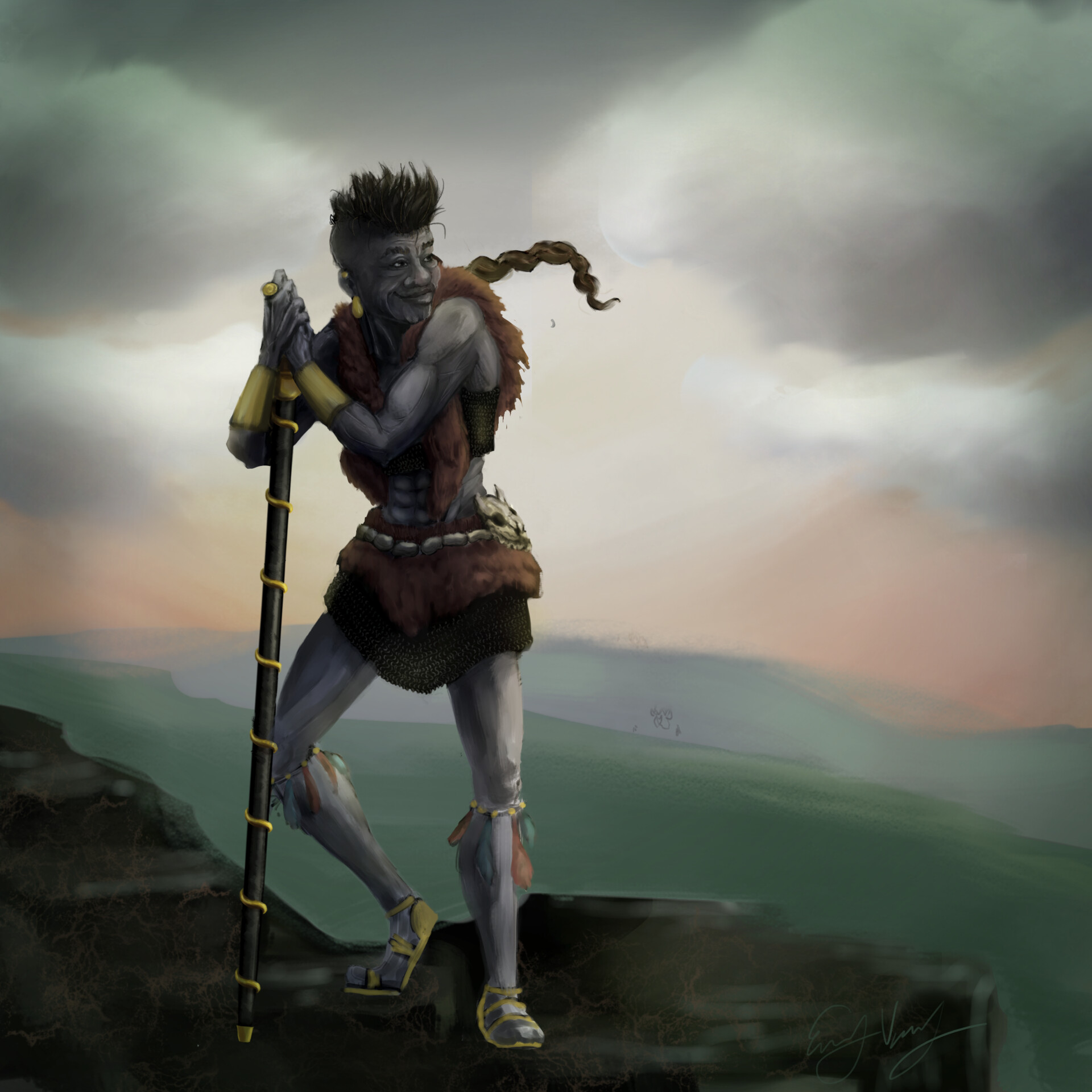 photo Female Goliath Cleric salcha ancient goliath cleric emily