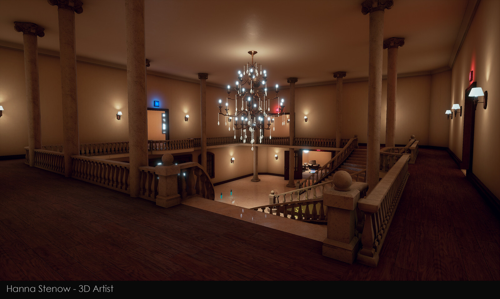 Central area, upper floor.