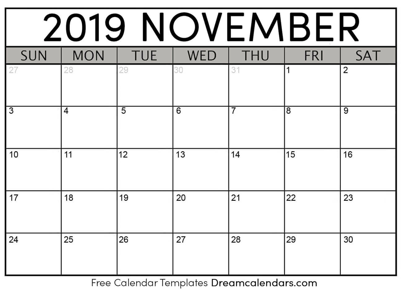 Artstation Printable November 19 Calendars