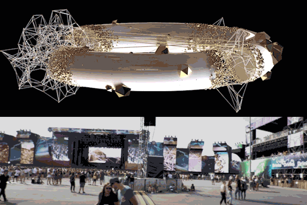 3D gold ring VJ loop
Show: Jeremy Loops
Maya MASH and Redshift