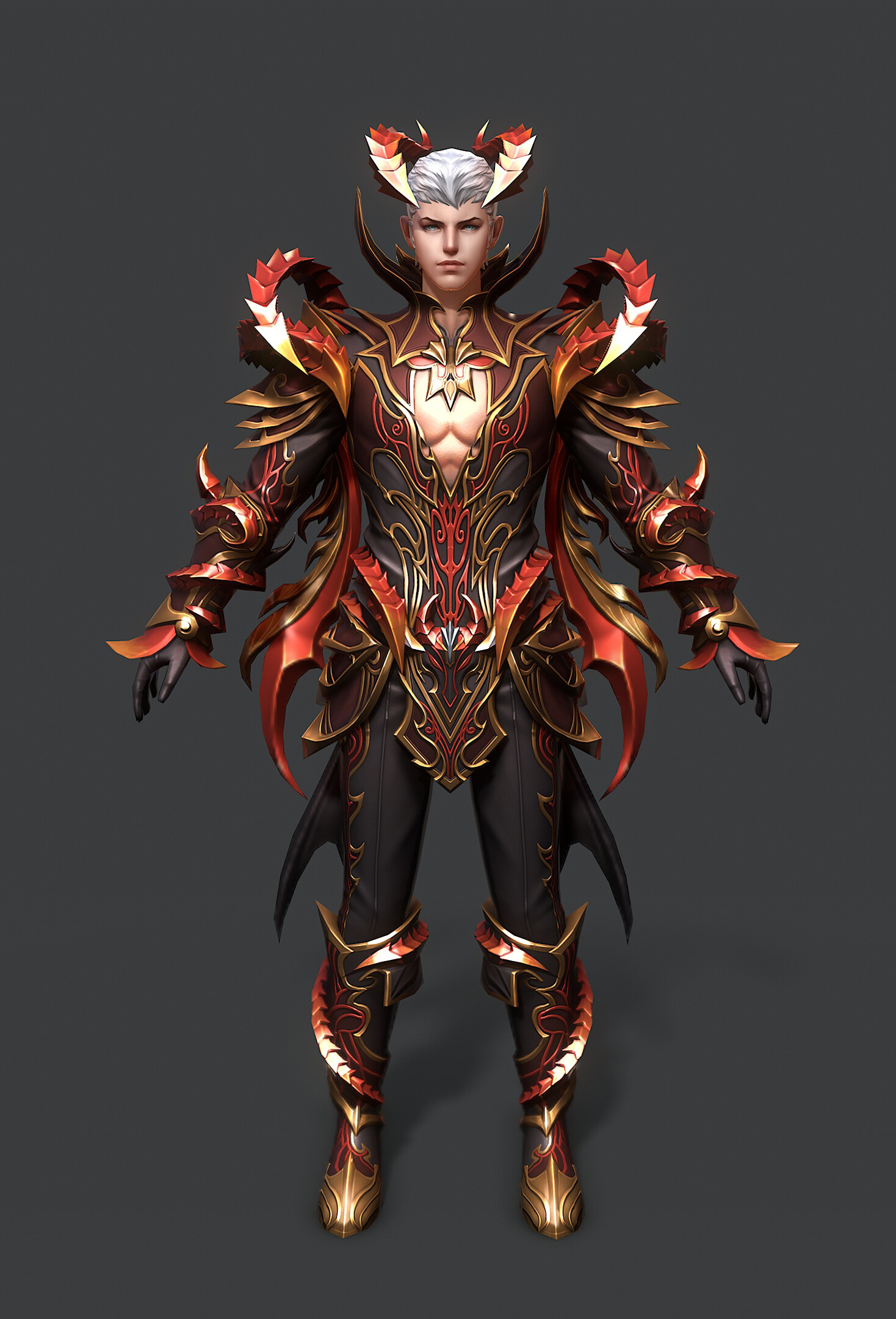 JH KANG - Hell gatekeeper / male armor / clothes / LUTHIEL Mobile RPG game