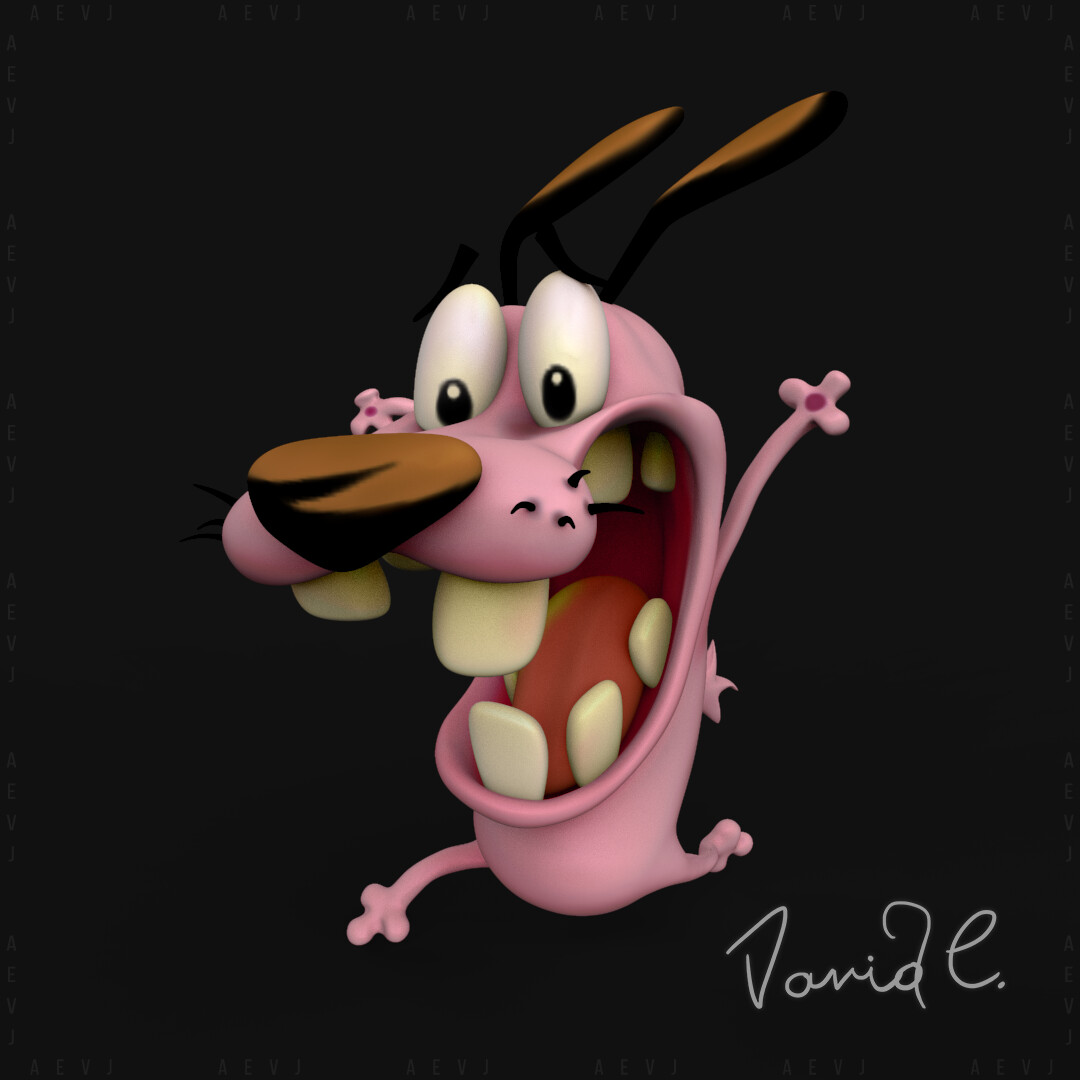 Artstation Courage The Cowardly Dog Fanart David Chaparro Romero