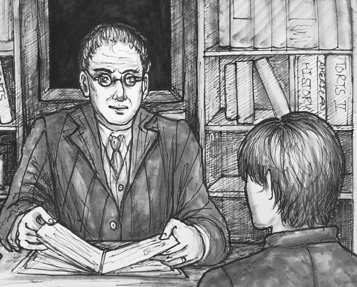 Our Inktober prompt "law" - featuring Dean Cox (left) and Sam (right) from our indie visual novel in development, "Sam in New York"
