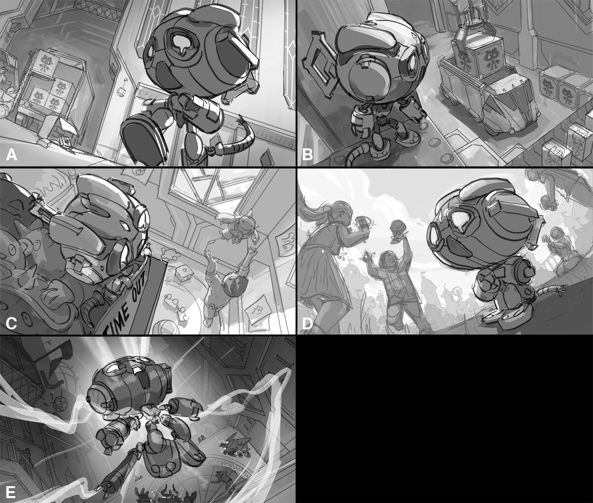 Amumu is a Hextech Toy so the initial idea explorations by Riot were based around that.