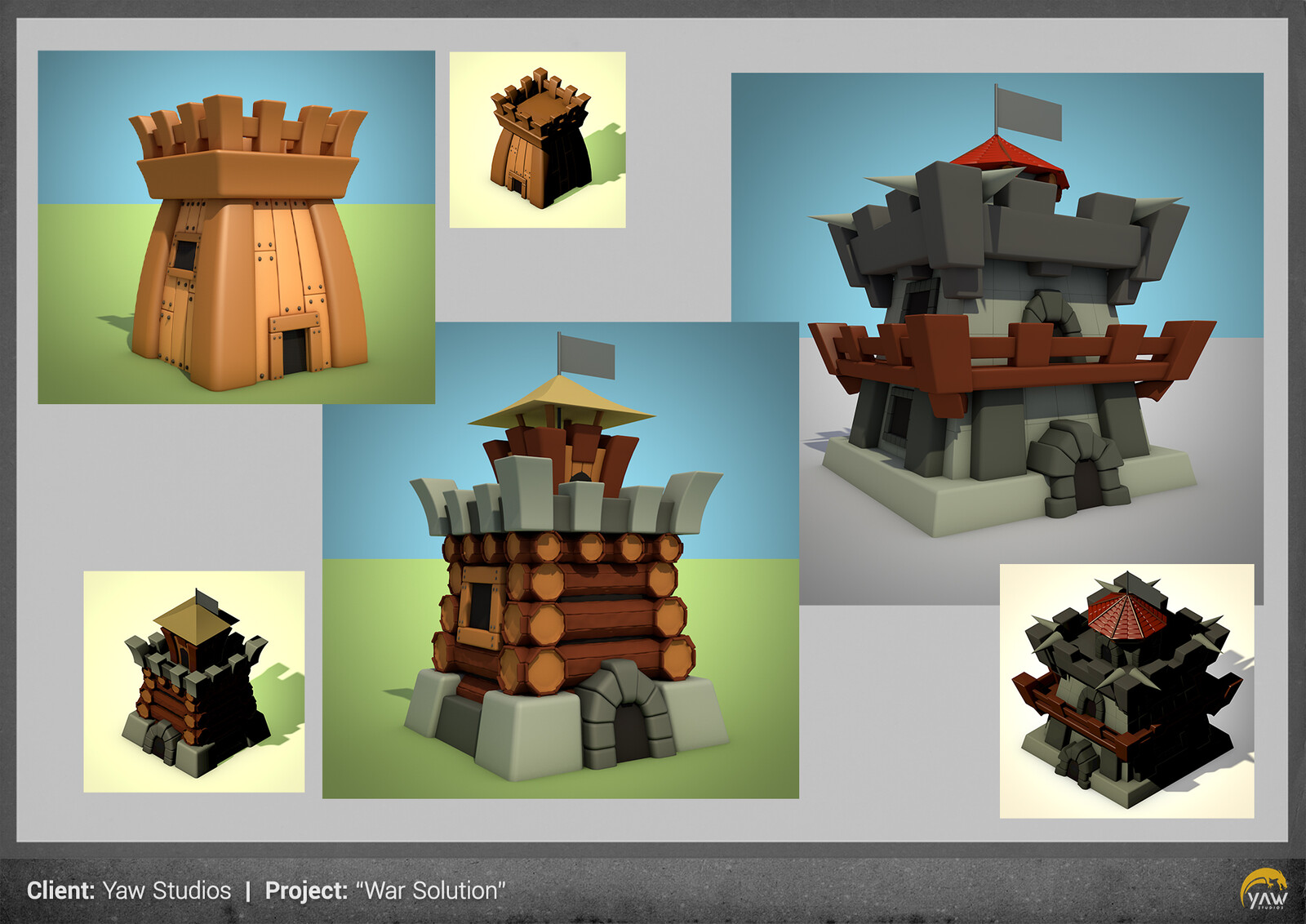 a few 3D modelling work over the approved concepts