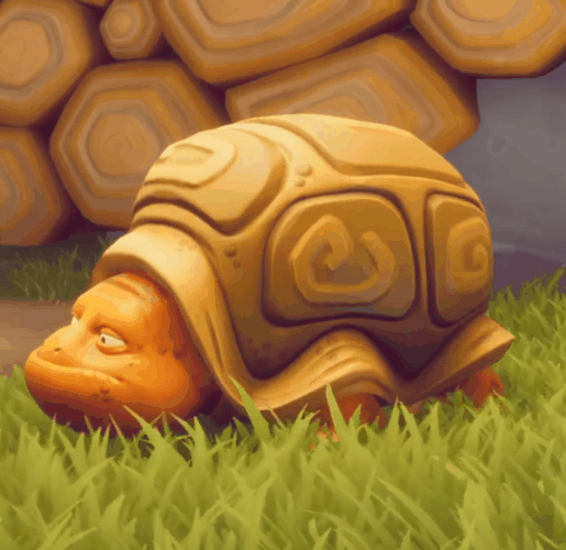 Turtle - I provided sculpt, low poly game mesh and texture support