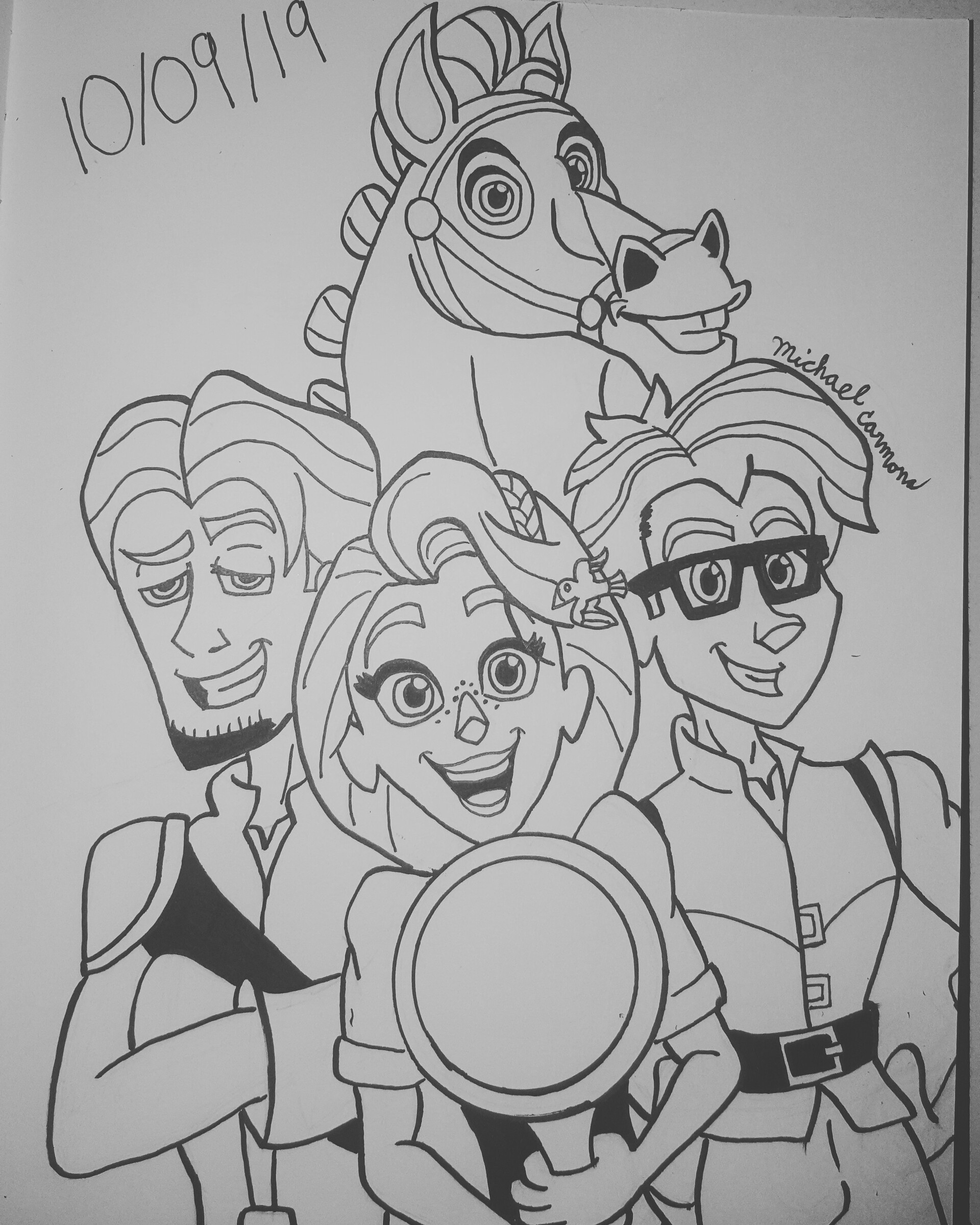 Michael Carmona - Inktober Day 9 Tangled the Series