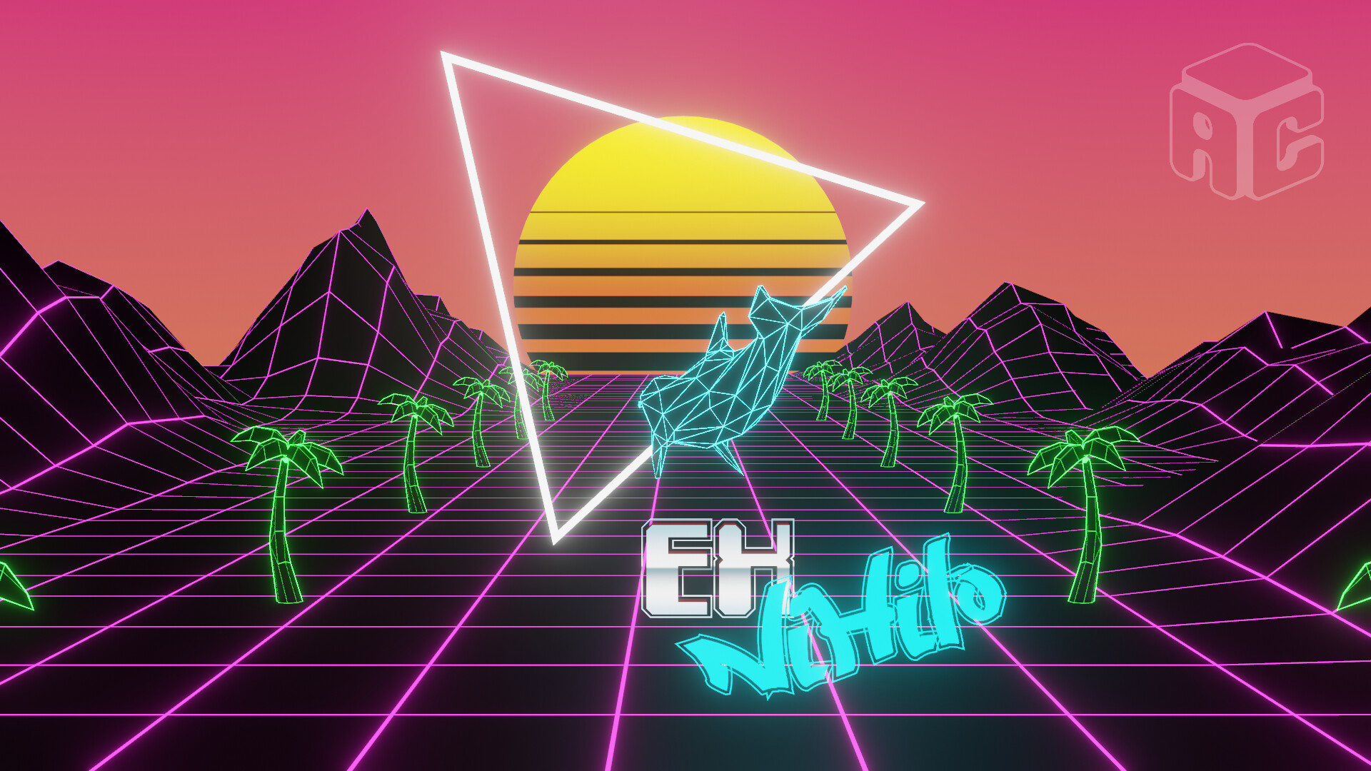 Trying some vaporwave stuff for fun 😁 Modelled, rigged, and animated in Bl...