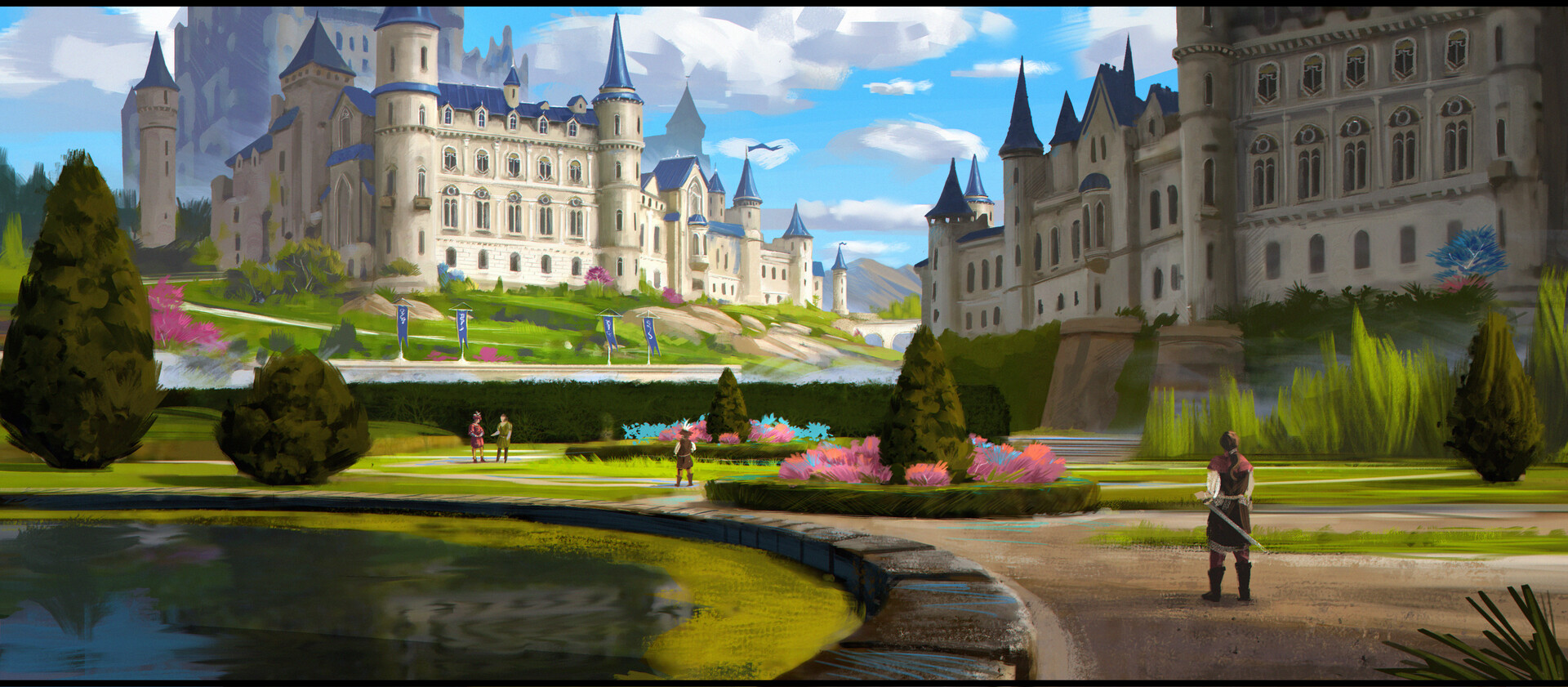 ArtStation Castle Painting Jonathan Dufresne Castle Practice