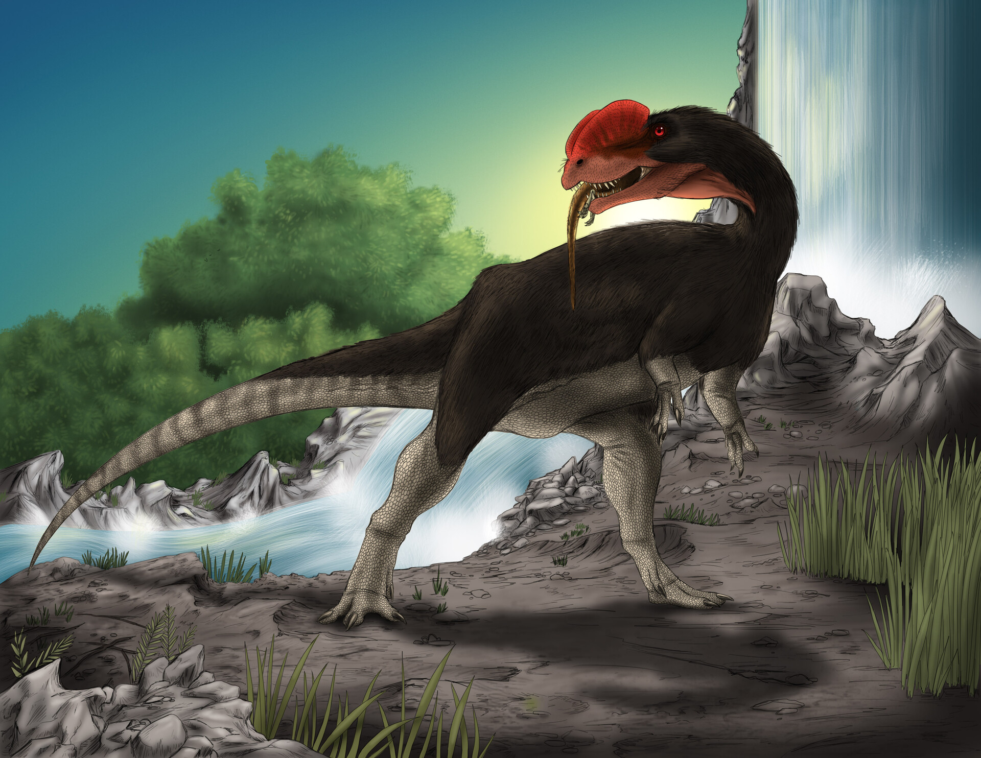 Artstation Dilophosaurus Wetherilli