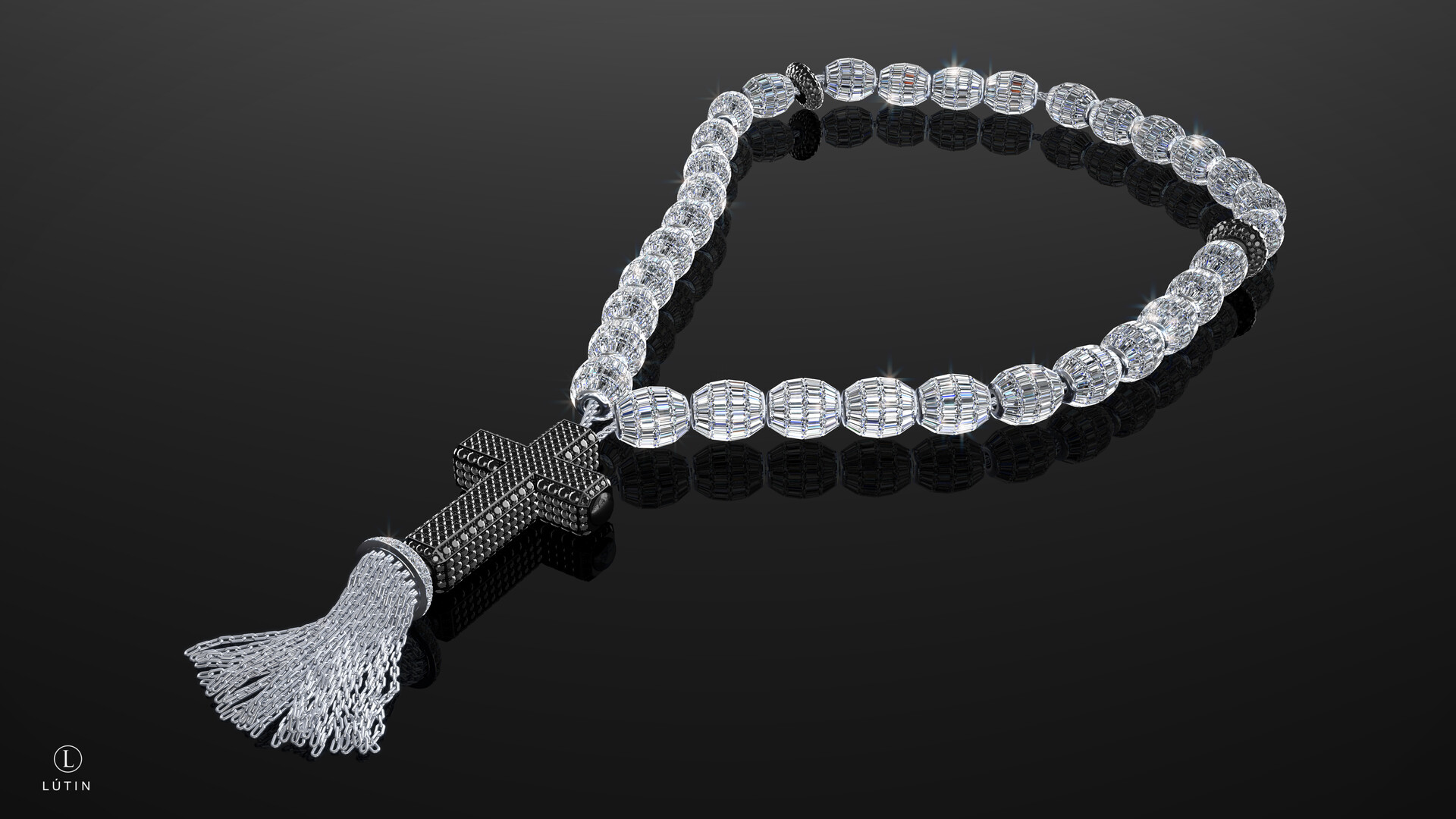 Diamond rosary beads sales