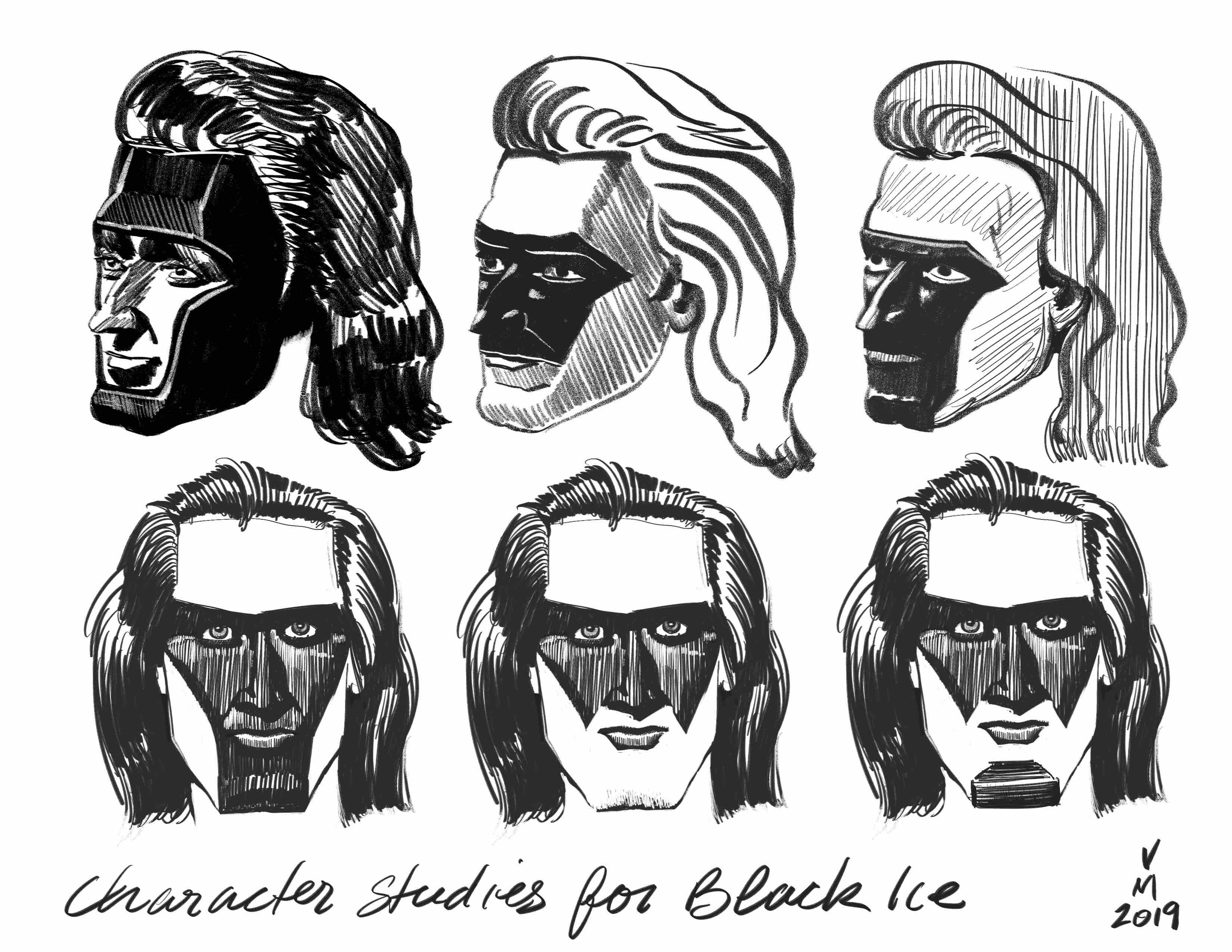 Character studies for black ice.