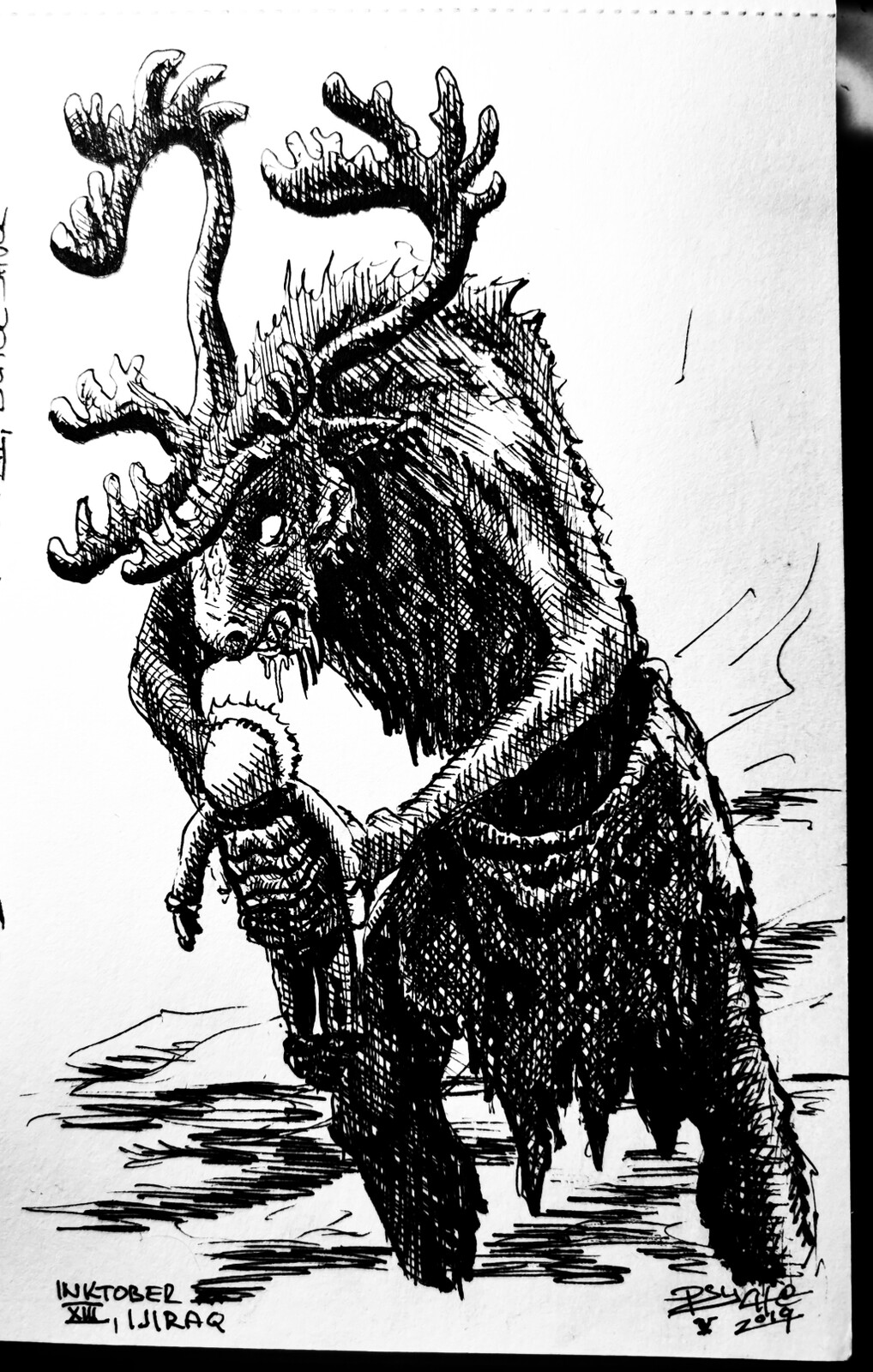 Ijiraq - Normally invisible demon from Innuit mythology resembles a human-caribou hybrid who kidnaps children, only to leave them to die from the harsh arctic elements.
