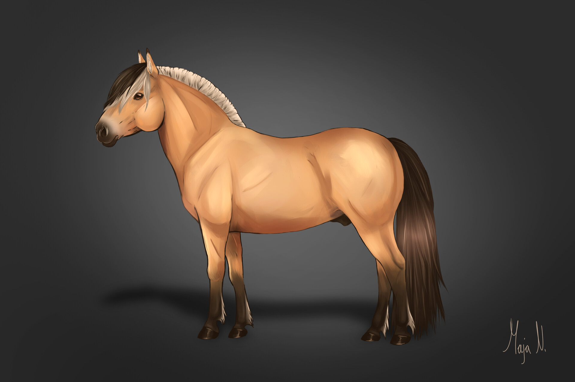 Artstation Norwegian Fjordhorse Maja Nygjelten