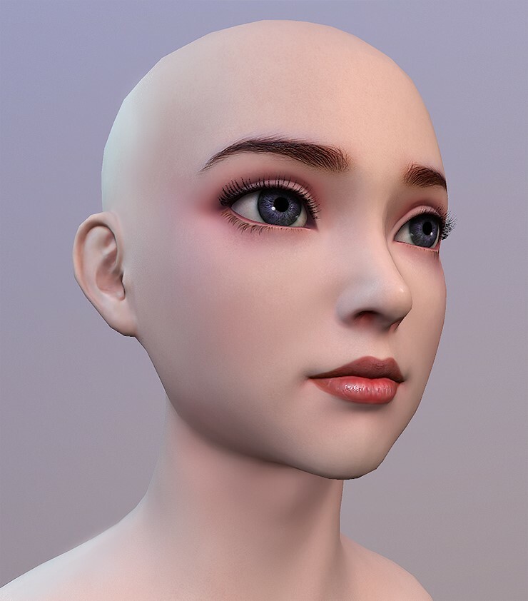 ArtStation - female head modeling