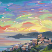 Artstation Abstract Painting With New Color Scheme Paola Flores