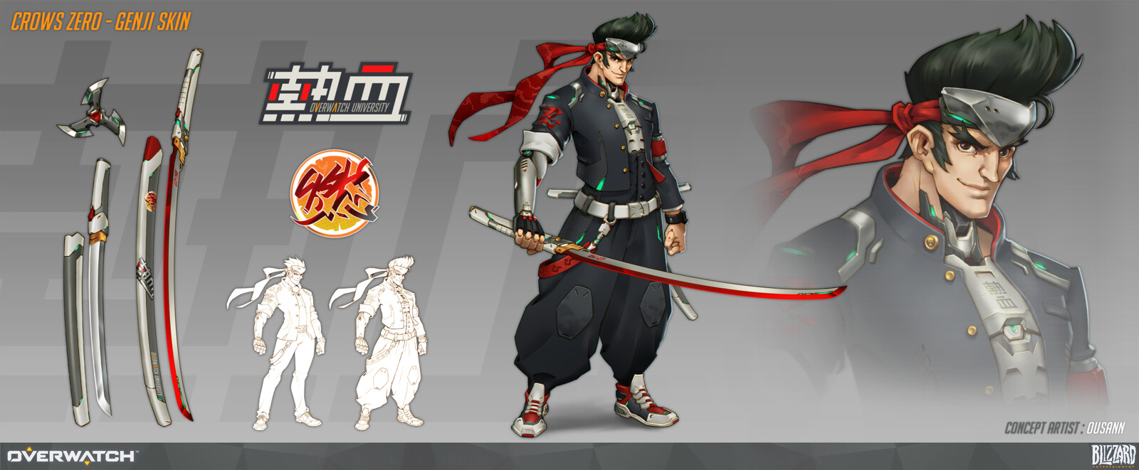 Artstation Overwatch Crows Zero Genji Skin Fans Art Ou Sann Artstation Overwatch Crows Zero Genji Skin Fans Art Ou Sann