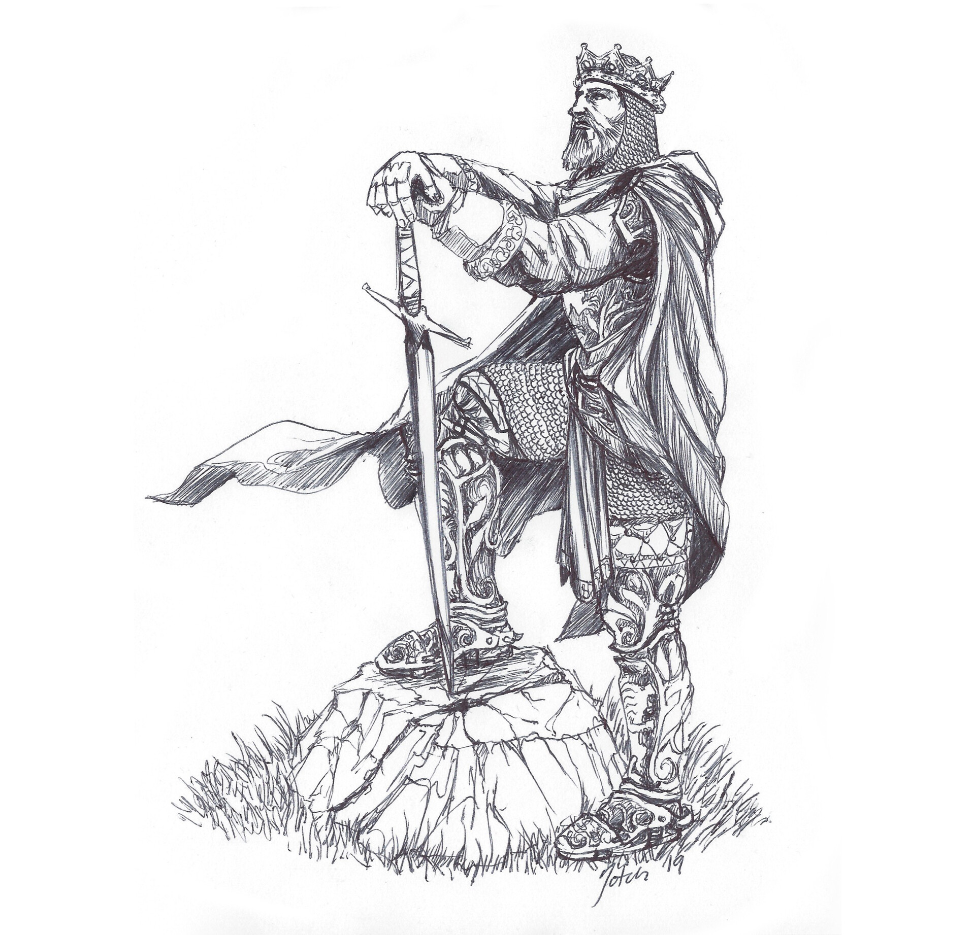 King Arthur Drawing
