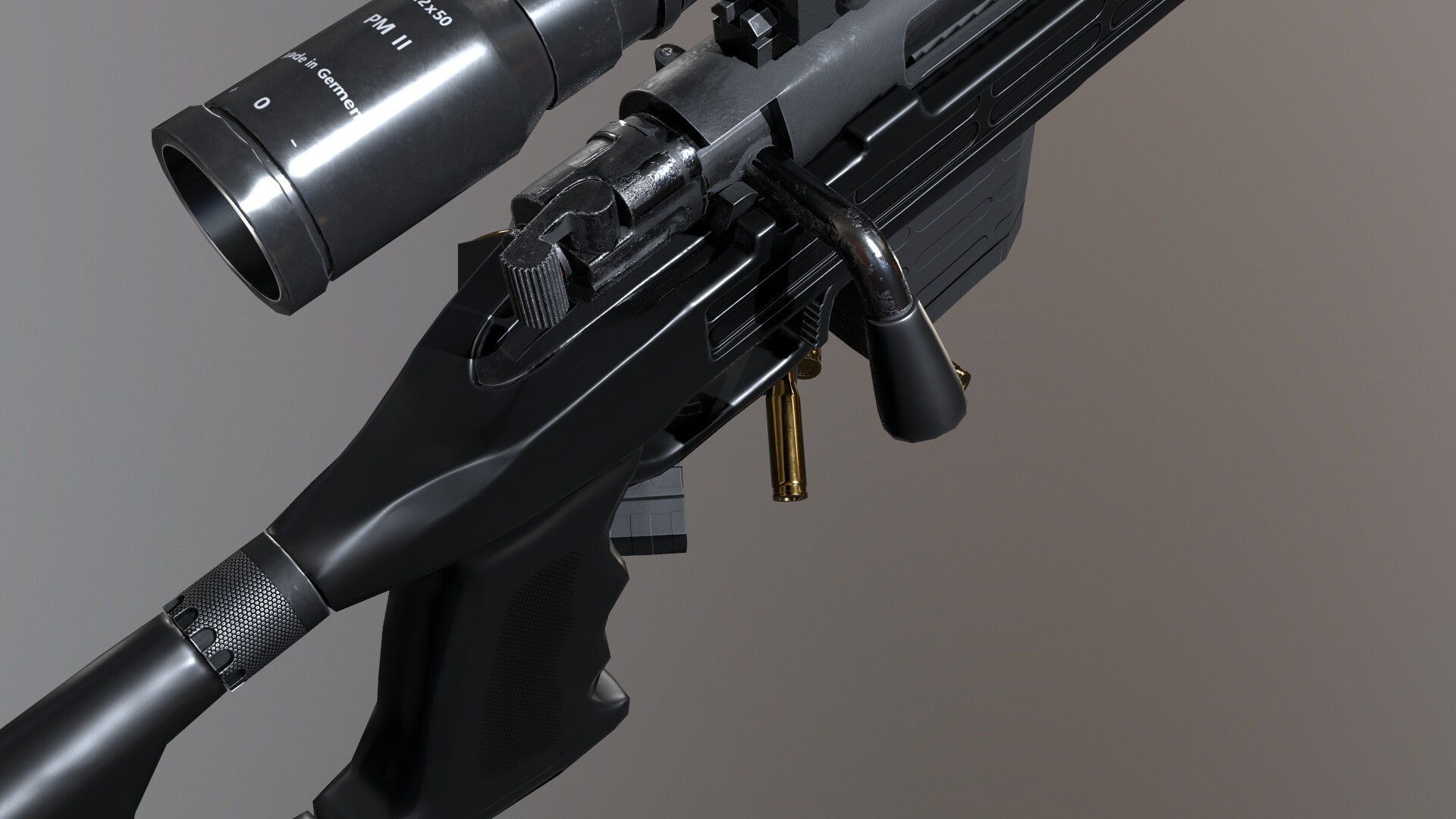 Sang-Yun Lee - K14 Sniper Rifle Modeling