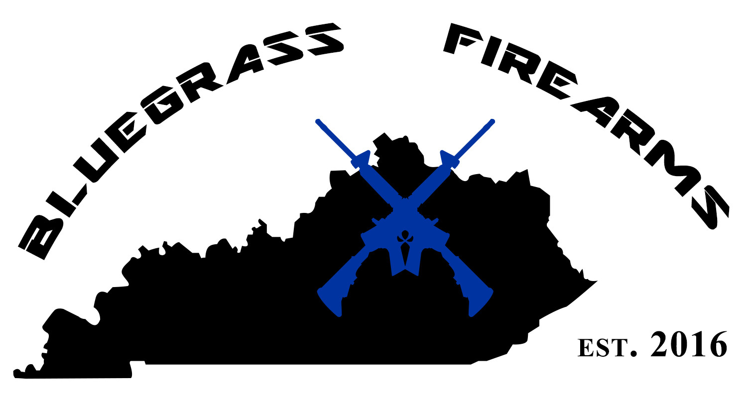 The first iteration of the logo for Bluegrass Firearms