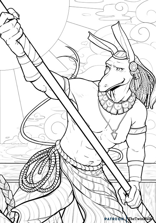 Artstation Egyptian Gods Coloring Pages Ra And Set Ven