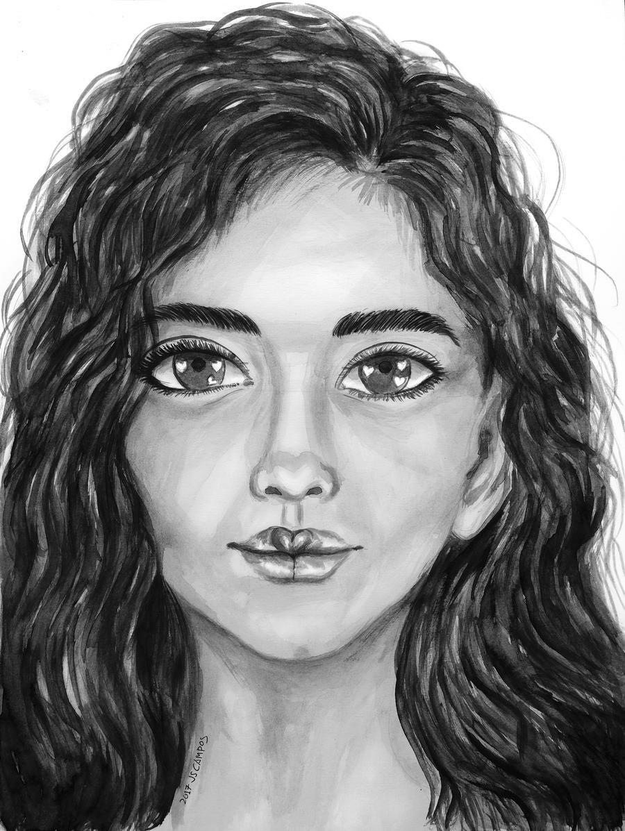 ArtStation - Study Drawing of Female Face no 33
