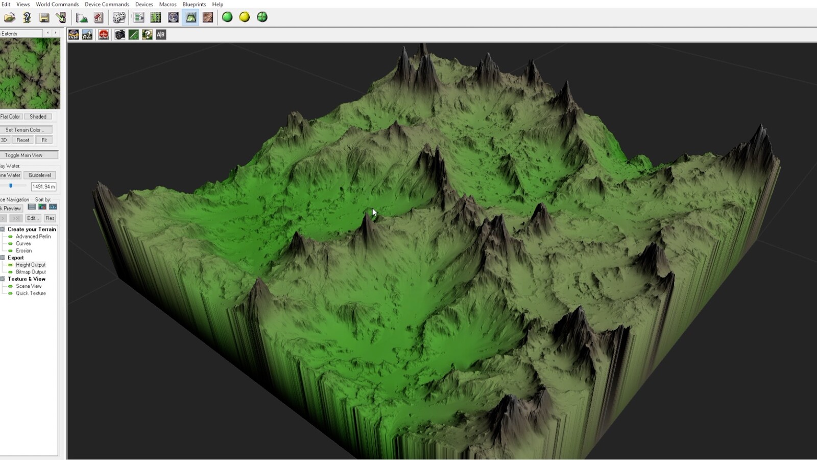 I exported the heightmap