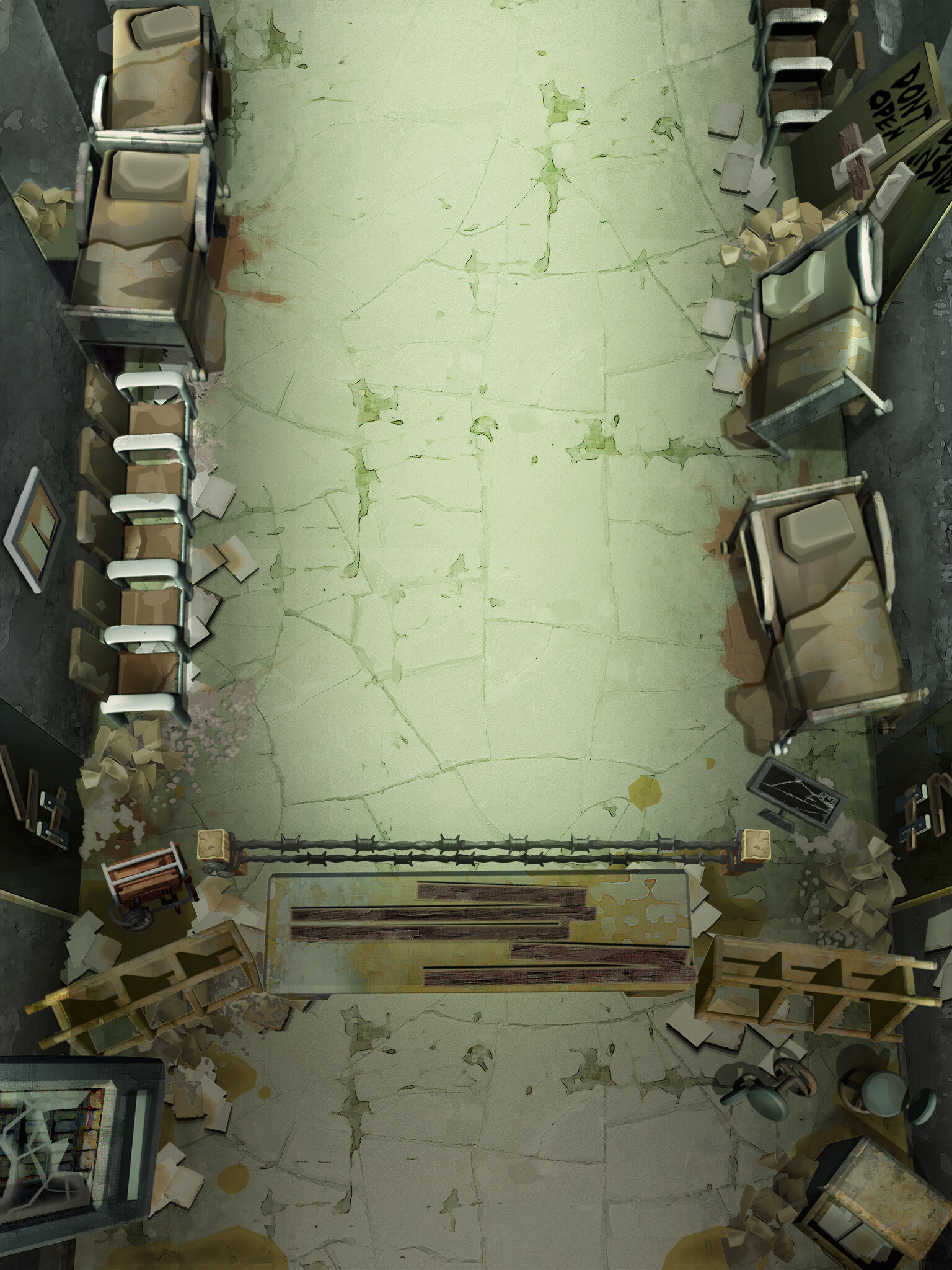 Artstation Walking Dead Endless War Hospital Background Justin