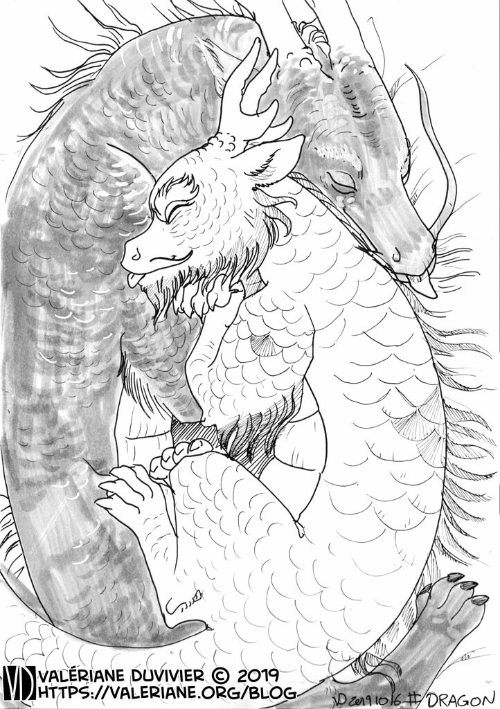 Day 12 Dragon
Dragons. I can't tell much more because there isn't much more to this that: I love drawing dragons.