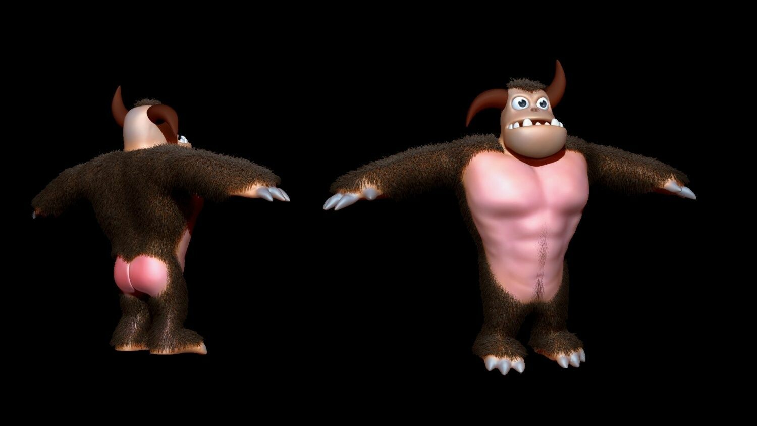 Test sculpting of cartoon character