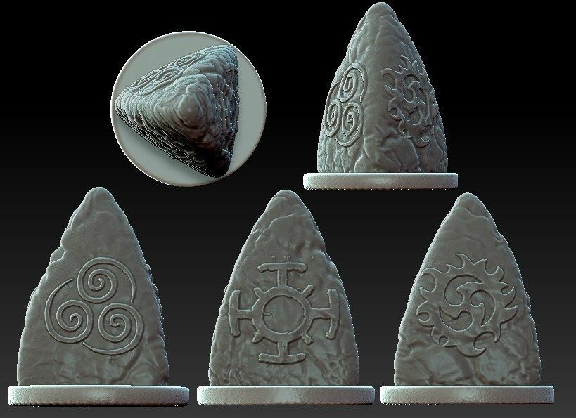 Concept sculpting of stylish rock
