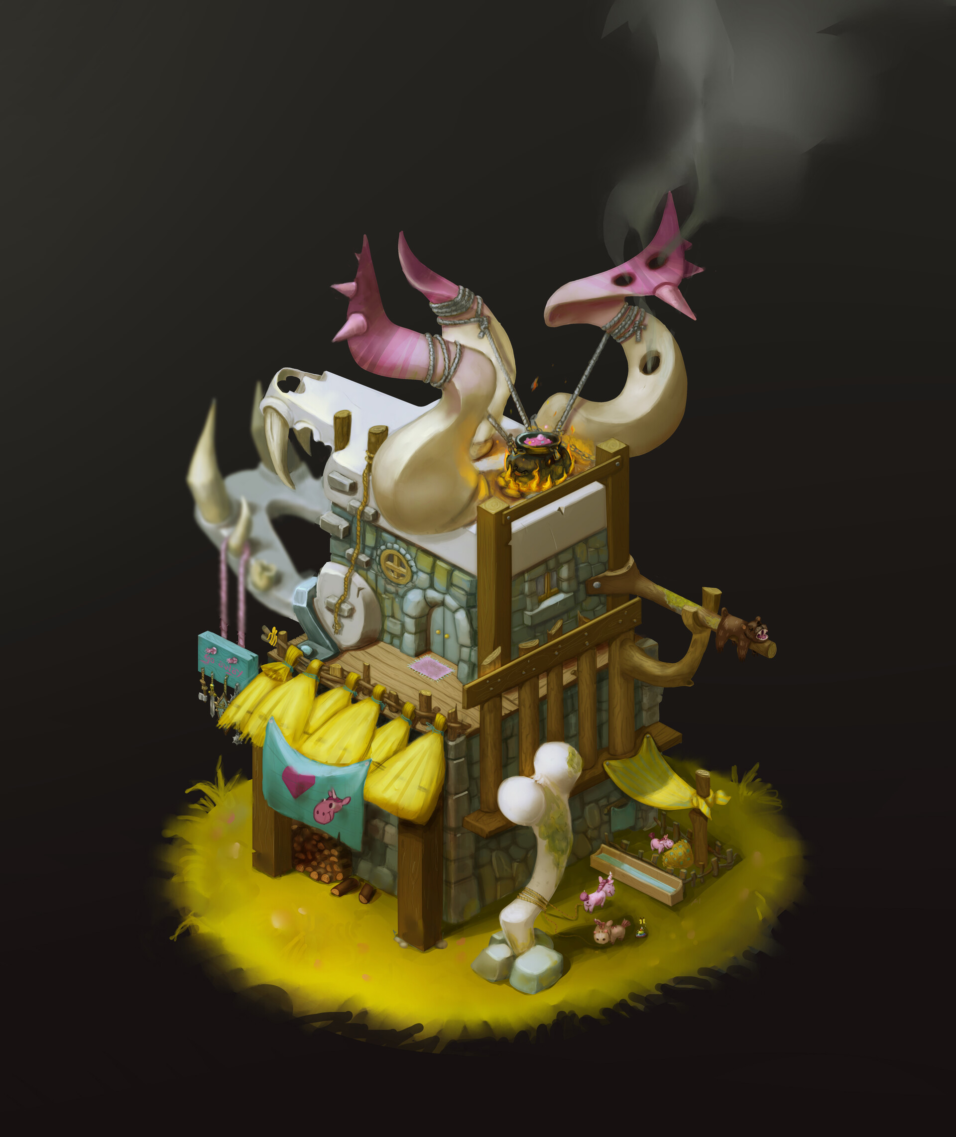 Artstation The House Of The Giant Who Breeds Unicorns